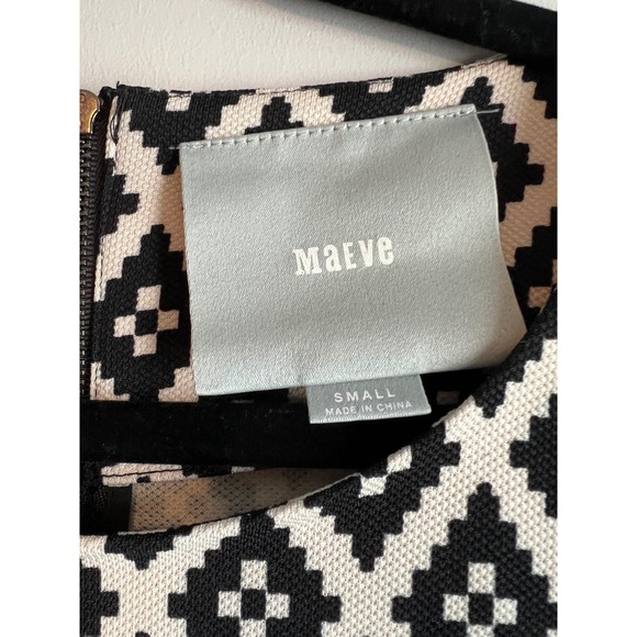 Maeve Anthropologie Womens Boho Diamond Geo Pattern 3/4 Sleeve Shift Dress S - Picture 4 of 8